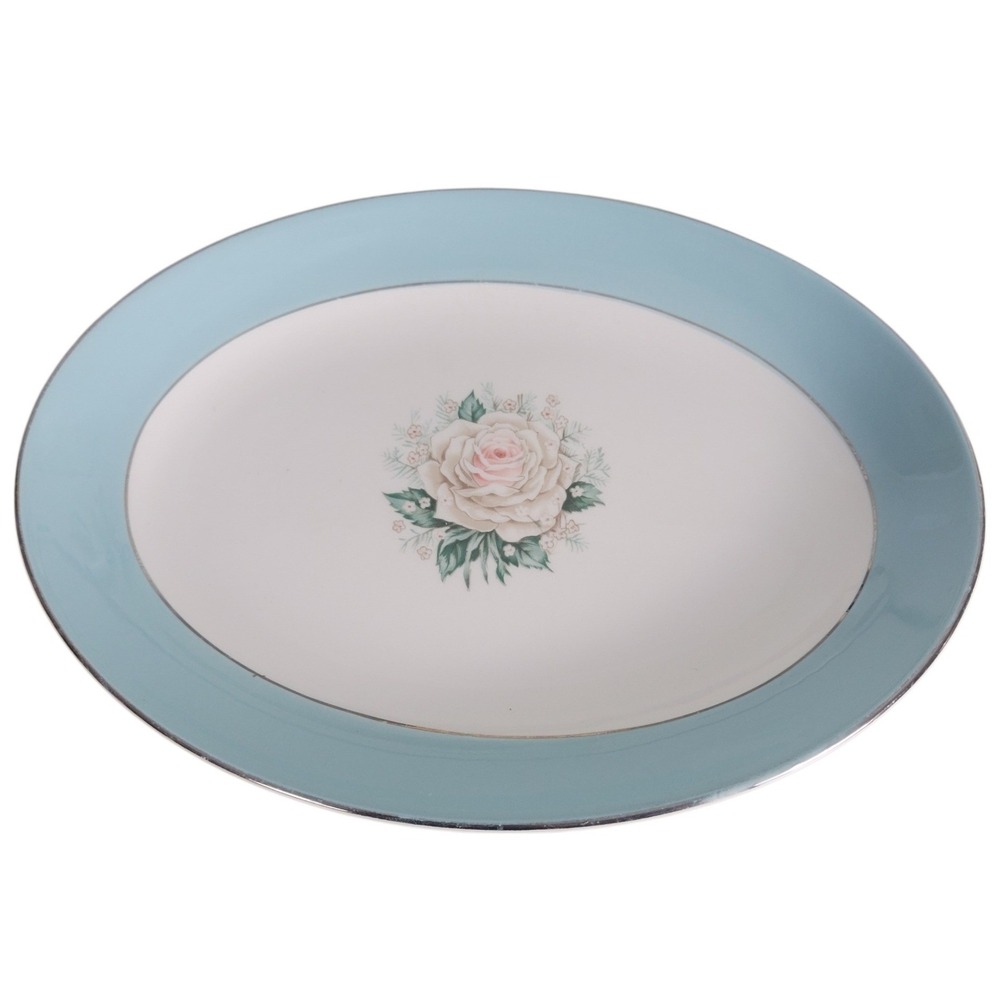 VTG Baroness‎ Rose Floral Oval Platter Relish tray 8" x 5.5"  Ceramic
HG5 567